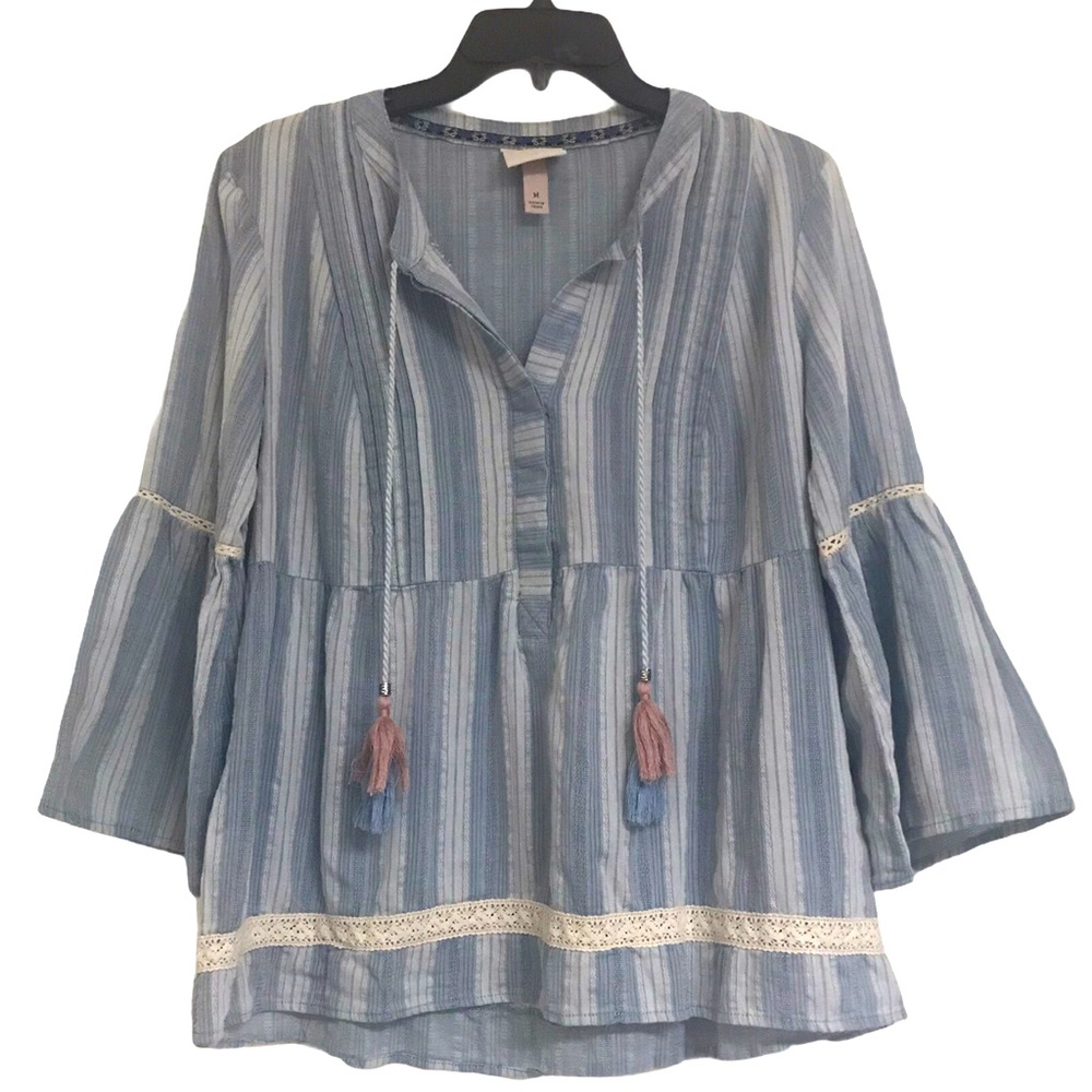 Knox Rose Boho peasant blouse medium